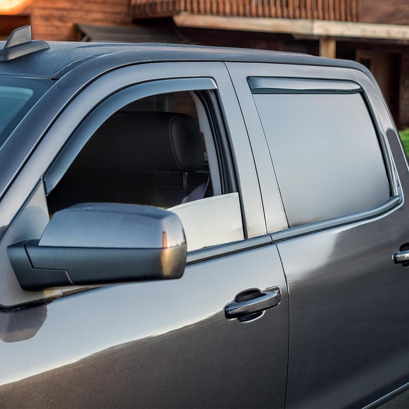 TONOYTIM in-Channel Window Visors Rain Guards for Chevrolet Tahoe & GMC Yukon & Cadillac Escalade 2015-2020,Side Wind Deflectors Vent Guard Shade Sun Rain Snow Smoke 194531,Car Accessories 4-Pieces Set - Image 2